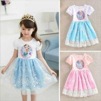 Summer Frozen Elsa Dress Girls Princess Easter Kids Dresses For Girls Costume Anna Snow Carnival Cosplay Party Children Pajama