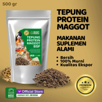 Tepung Protein Hewan Maggot BSF Maggot Nusantara 500gr - Produk Premium untuk Pakan Berprotein Tingg