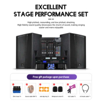 Professional High-Power Stage Karaoke Sound System With 12-15 Inch Subwoofer Speaker Outdoor Performan Church Conference Room