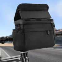 Bicycle Handlebar Bag Quick Release Bike Frame Bag with Foldable TPU Phone Holder for Mountain Bikes Road Bikes E-Bikes Scooters