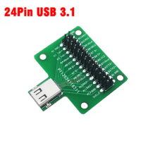 1PCS USB 3.1 Cable Test Board 24PIN Type-c Female Plug Jack to DIP Adapter Connector Welded PCB Converter Pinboard