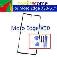 For Motorola Moto Edge X30 Touch Screen Front Glass Panel LCD Outer Lens Replacement