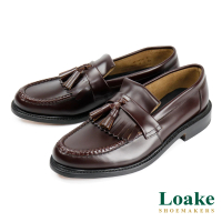 【Loake】流蘇造型配飾典雅樂福鞋 深棕色(LK046-DBR)