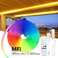 12V RGB LED Neon Light Homekit Wifi Smart Control Flexible Strip Lights 3535 Waterproof For Apple Homekit Alexa Google Home