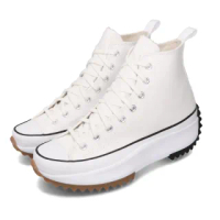 【CONVERSE】休閒鞋 Run Star Hike 穿搭 女鞋 厚底 舒適 帆布 平民版 簡約 時尚 白 黑(166799C)