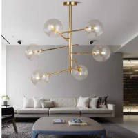 Postmodern LED Pendant Light Magic Bean DesignerTree Living Room Restaurant Glass Ball Pendant Lamp