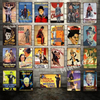 [ Mike86 ] Chaplin Comic Master Metal Plaque Wall art Painting Poster Pub Craft Signs Decor AA-161 Mix order 20*30 CM