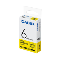 CASIO 卡西歐 XR-6YW1 6mm 黃底黑字 標誌帶/標籤帶
