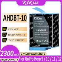 Battery AHDBT-10 2300mAh for GoPro Hero 10 9 11 12 Hero12 Hero11 Hero10 Hero9 Camera