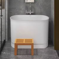 高分子日式浴缸小户型独立式家用坐式人造石独立迷你成人深泡浴盆