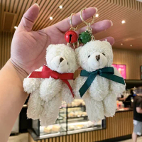 Creative Cartoon Plush Bear Keychain Cute Plush Doll Teddy Bear Doll Key Car Bag Pendant Friend Christmas Gift