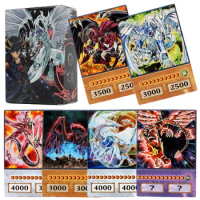 100Pcs Anime Style Yu-Gi-Oh Cards Blue Eyes Dark Magician Exodia Obelisk Slifer Ra Yugioh DS5 Classic Proxy DIY Card Kids Gift