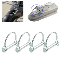 4x M8*70mm Trailer Coupler Hitch Pin Lock D Shape Heavy Duty Towing Safety Lock