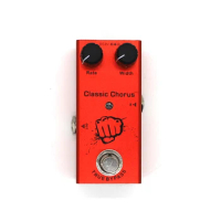 Electric Guitar Pedal Mini Size CLASSIC CHORUS Effects True Bypass Dist Rate Width with DC 9V Power Supply Red