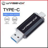WANSENDA TYPE-C USB 3.0 Flash drive Pen Drive for Android Devices/PC/Mac 512GB 256GB 128GB 64GB 32GB 16GB Memoia Cle USB Stick