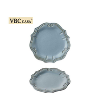 義大利 VBC casa │ 巴洛克系列 29 cm 主餐盤/迷霧藍