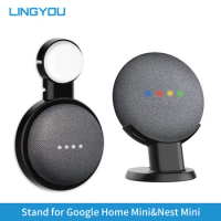 LINGYOU Outlet Table Wall Mount Holder For Google Home Mini Nest Mini Smart Voice Assistant Plug In Kitchen Bedroom Audio Stand