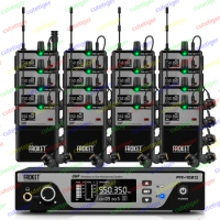 Portable Professional 16-Channel FR-102 Wireless Ear Monitor System 120DB Condenser Microphone for Singing Sound System