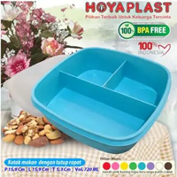 HOYAPLAST Kotak Makan Dengan Tutup Rapat / Lunch Box Tutup Rapat BPA Free Biru