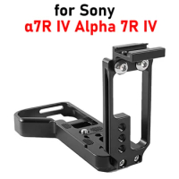 A7RIV Quick Release with Cold Shoe L Shaped Plate Stretchable Adjustment Bracket for Sony a7R IV Alpha 7R IV A7RM4 ILCE-7RM4