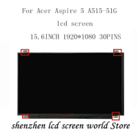15.6" Display Replacement For Acer Aspire 5 A515-51G Screen FHD 1920X1080 LED Display Matrix for Laptop LCD 30Pin