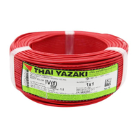 สายไฟ YAZAKI รุ่น 60227 IEC06IV(f) 1x1 Sq.mm. ขนาด 100 ม. สีแดง