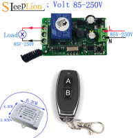 Remote Control Smart Relay Switch 85V 110-220V 10A Transmitter Receiver 433MHz Module Learning Code Relay 220V