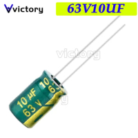 50pcs/lot 10UF 63V 10mf 105C 5X11mm Aluminum Electrolytic Capacitor 63V10UF radial lead 50pcs