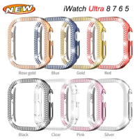 Full Diamond Case For Apple Watch Ultra 49mm Bling Bumper Screen Protector For Apple Watch 45mm 44mm 42mm 38mm 40mm 41mm Frame