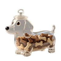 {DLGIFJIE} Cute Dachshund Dog Themed Glass Snack Jar Food Storage Container Snack Container With Lid