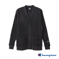 Champion 官方直營-棉質刺繡LOGO口袋開襟外套-男(黑色)
