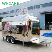 WECARE Hot Dog Cart Ice Cream Trailers Airstream Food Truck Pizza Mobile Retail Cart in the Mall with CE