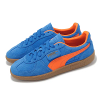 【PUMA】休閒鞋 Palermo 男鞋 女鞋 藍 橘 麂皮 復古 膠底(396463-25)