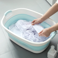 可折疊洗衣盆好耐實用家用洗腳盆特大號兒童洗澡盆長方形塑料盆子
