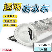 【Incare】80x150cmPVC透明防水帆布-1入組(2.64尺x4.95尺/檔雨布 棚布 溫室 檔風布)