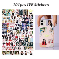 101pcs KPOP IVE A DREAMY DAY Summer Portrait Phone Case DIY Stickers MINIVE HD Decorative Sticker WonYoung YuJin Fans Gift