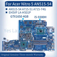 For Acer Nitro 5 AN515-54 AN715-51 A715-74G Laptop Mainboard EH5VF LA-H501P N18P-G0-MP-A1 4GB GTX1650 Notebook Motherboard DDR4