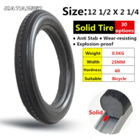 12 1/2*2 1/4 Inches Solid Tire for Bicycle 12inch 12 1/2x2 1/4 Bicycle Tire Anti Stab MTB Riding Kids' Bike Tyre 12.5 X 2.25