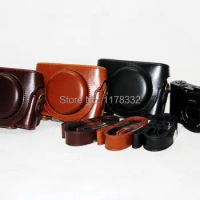 Hot Sale! Leather Camera Case Bag Cover Shoulder Strap for Sony DSC- RX100III RX100M2 RX100M3 +Shoulder Strap
