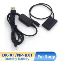 NPBX1 NP-BX1 Dummy Battery DK-X1 DC Coupler USB to DC Cable for Sony Cybershot DSC RX1 RX1R RX100 II III VI DSC-RX1R HDR-GWP88E