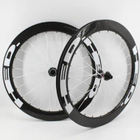 New 700C Road Bike full carbon fibre Bicycle wheelset carbon tubular clincher tubeless rims Thru Axle disc brake hubs