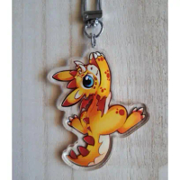 Chibi Amber Dragon Keychain tri decor shop keyring  lightstick  gd