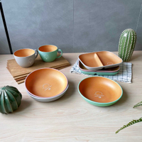 日本製 MOZ 北歐刺蝟餐盤組 馬卡龍露營餐盤組 耐熱餐盤 分隔盤 圓盤 湯杯 可微波 露營美學