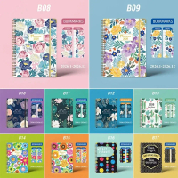 ฉบับปี 2026 2026 สมุดบันทึก 365 วัน แท็บรายเดือน สมุดโน้ตแบบขด ขนาด A5 สมุดวางแผนรายวัน ใช้ในสำนักงา