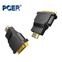PCER Converter DVI Female to HDMI male 1920*1080P Support for Computer Display Screen projector tv DVI adapter HDMI adapter