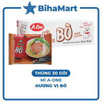 [THÙNG 30 GÓI] - A ONE - Mì A-One gói hương vị Bò, Mì Bò A-One, Mì ăn liền A-One vị Bò, Mì Aone ăn l