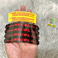 Bộ 6 tem gồn 4 Excel Rim chữ đỏ + 2 tem Warning dán cho các dòng mâm có màu
