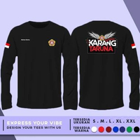 Kaos Tshirt Baju Murah Combed 30S Distro LENGAN PANJANG Karang Taruna Bisa Tulis Nama Kamu sablon bo