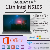 N5105 15.6-inch IPS Screen 16GB RAM 256GB 1TB 2TB SSD Intel Celeron 11th Business Netbook Windows 10 11 Pro Gaming Laptop
