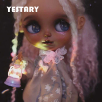 YESTARY Bjd 1/6 Dolls Dollhouse Accessories Gradient Mermaid Color Oil Lamp For Blythe Ob11 Ob24 1/12 Dolls Miniature Item Toys